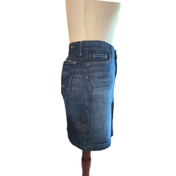 Citizens of Humanity Stretch Denim Skirt Size 30 | Knee-Length Dark Wash - Picture 4 of 14